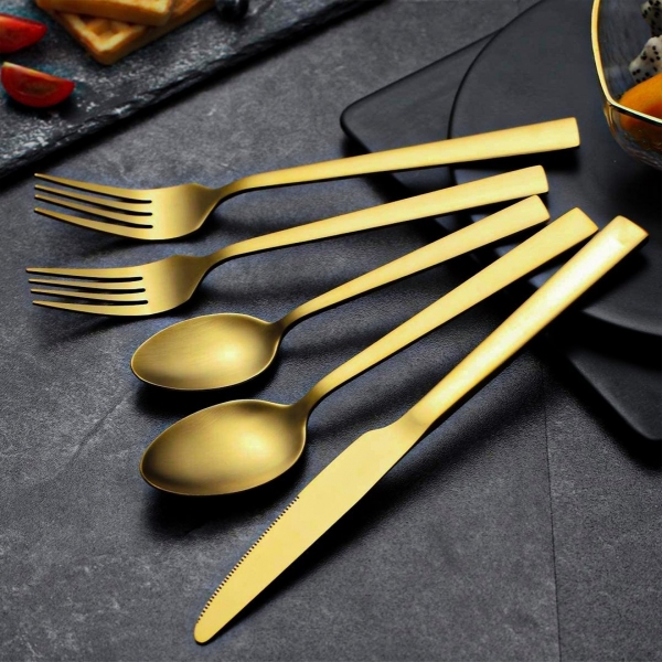 Taç Odion İrena Gold 36 Parça Çatal Kaşık Bıçak Takımı