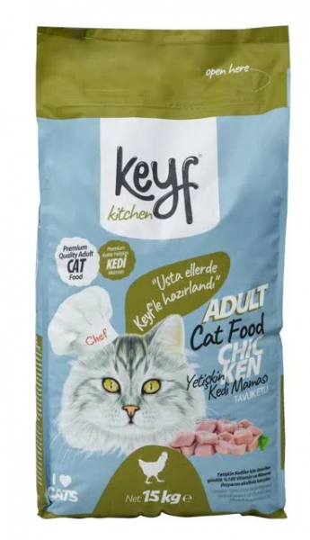 Keyf Tavuk Etli Yetişkin 15 Kg Kedi Maması