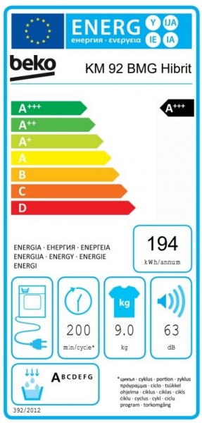 Beko KM 92 BMG Hibrit Kurutma Makinesi