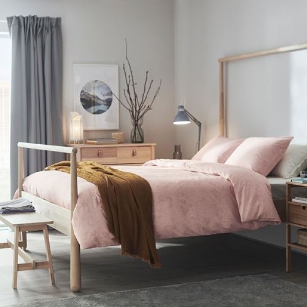Ikea Jattevallmo 150x200 cm (Pembe / Bej)