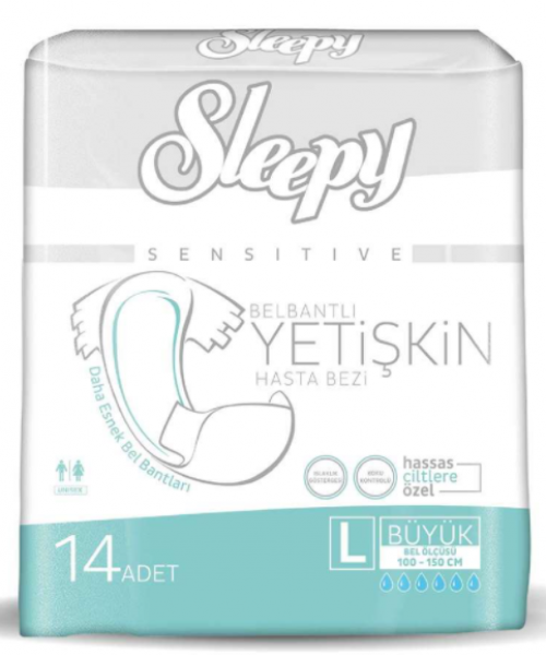 Sleepy Large Belbantlı Yetişkin Bezi 14 Adet