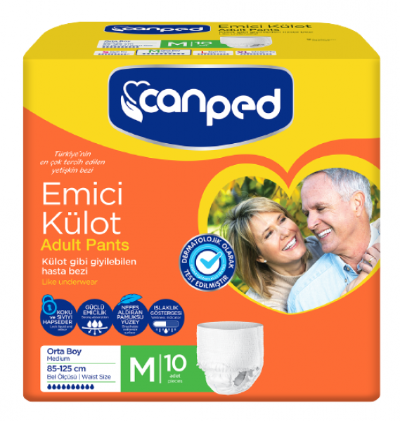 Canped Medium Emici Külot 10 Adet