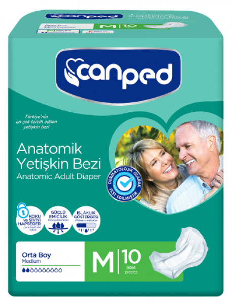 Canped Medium Anatomik Bez 10 Adet