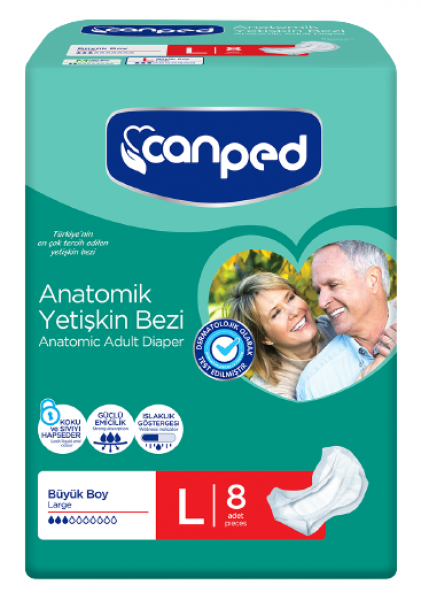Canped Large Anatomik Bez 8 Adet