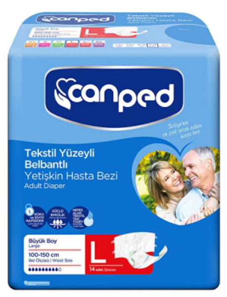 Canped Eko Large Belbantlı Yetişkin Bezi 14 Adet