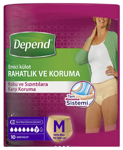Depend Medium Gece Emici Külot 10 Adet