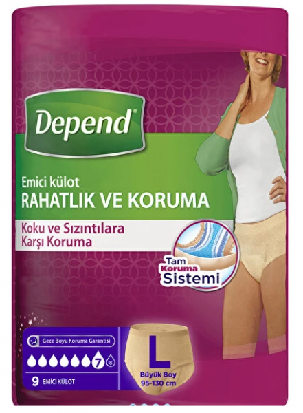 Depend Large Emici Külot 9 Adet
