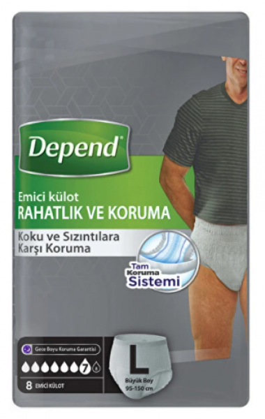 Depend Large Emici Külot Erkek 70 Adet