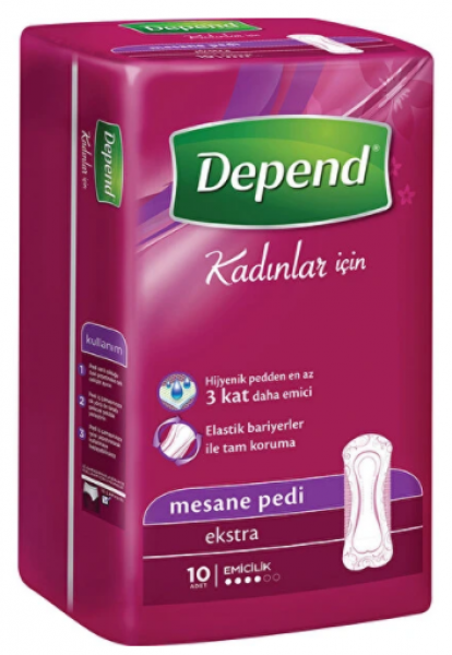 Depend Kadın Extra Mesane Pedi 10 Adet