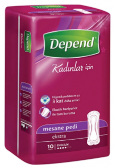 Depend Kadın Extra Mesane Pedi 10 Adet