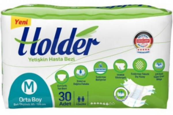 Holder Medium Belbantlı Yetişkin Bezi 30 Adet