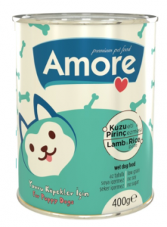 Amore Kuzu Etli Pirinçli Ezme Yavru 400 gr Köpek Maması