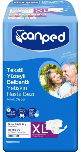 Canped XLarge Belbantlı Yetişkin Bezi 7 Adet