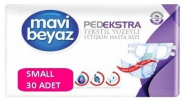 Mavi Beyaz Small Belbantlı Yetişkin Bezi 30 Adet