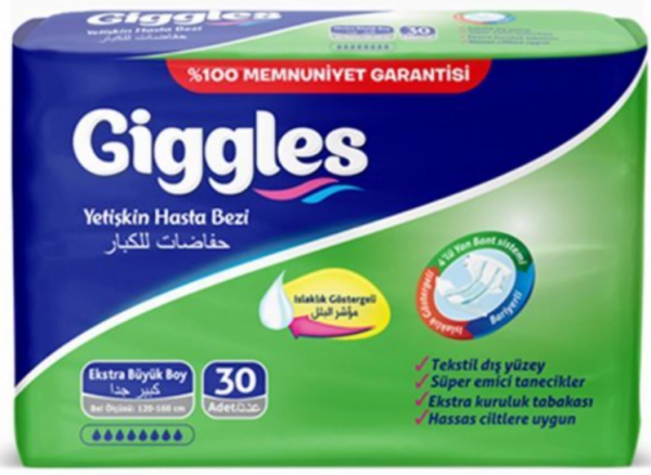 Giggles XLarge Belbantlı Yetişkin Bezi 30 Adet