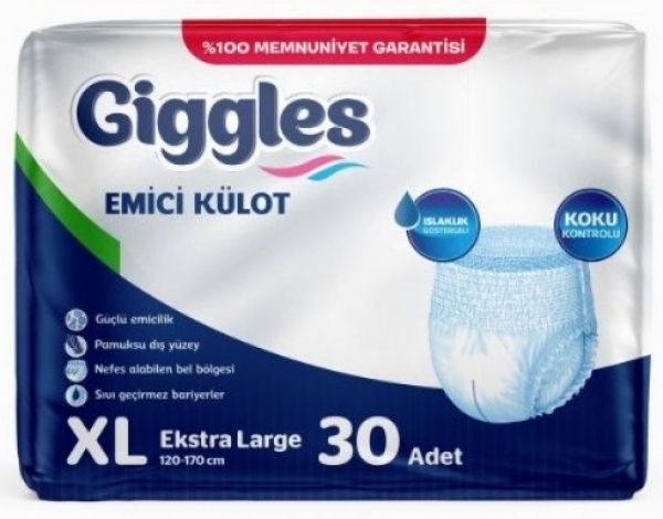 Giggles XLarge Emici Külot 30 Adet