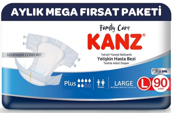Kanz Large Belbantlı Yetişkin Bezi 90 Adet