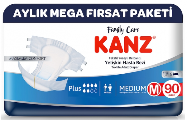 Kanz Medium Belbantlı Yetişkin Hasta Bezi 30 Adet