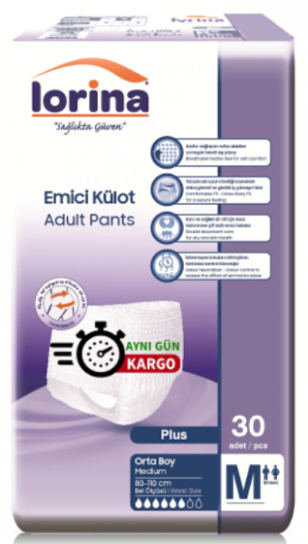 Lorina Medium Emici Külot 30 Adet