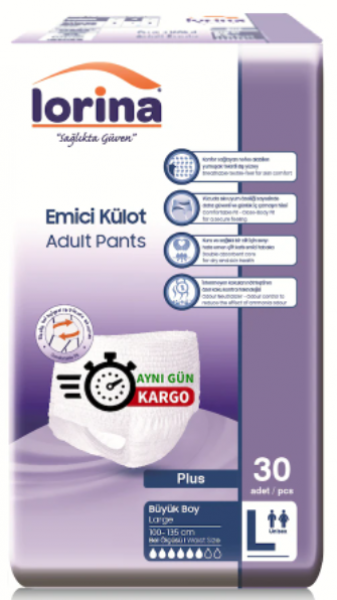 Lorina Large Emici Külot 30 Adet