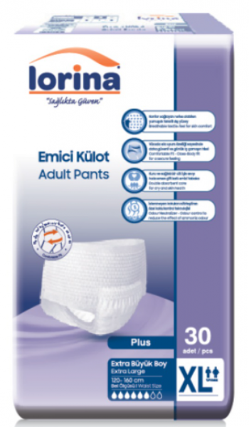 Lorina XLarge Emici Külot 30 Adet