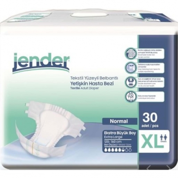 Jender XLarge Belbantlı Yetişkin Bezi 30 Adet