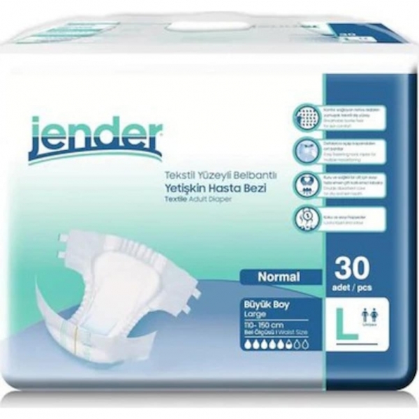 Jender Large Belbantlı Yetişkin Bezi 30 Adet