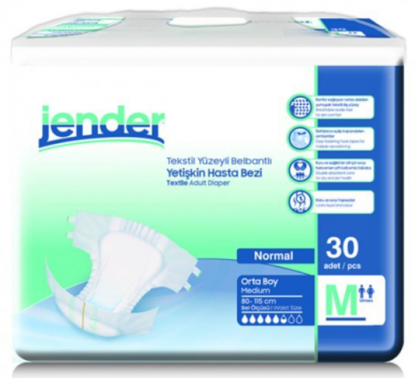 Jender Medium Belbantlı Yetişkin Bezi 30 Adet