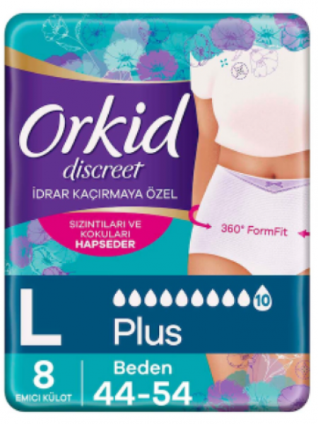 Orkid Discreet Large Emici Külot 8 Adet