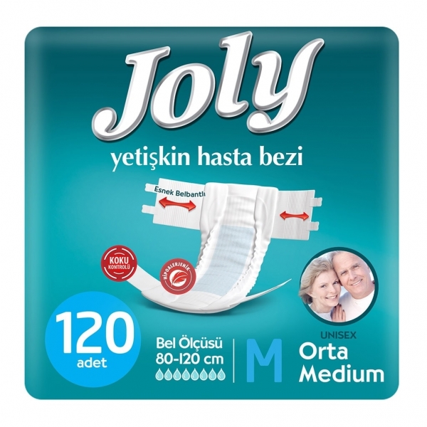 Joly Medium Belbantlı Yetişkin Bezi 120 Adet