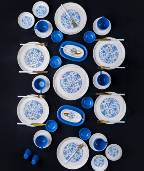 Acar Blue Blanc 35 Parça Kahvaltı Takımı