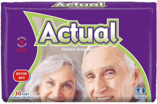 Actual Large Belbantlı Yetişkin Bezi 30 Adet