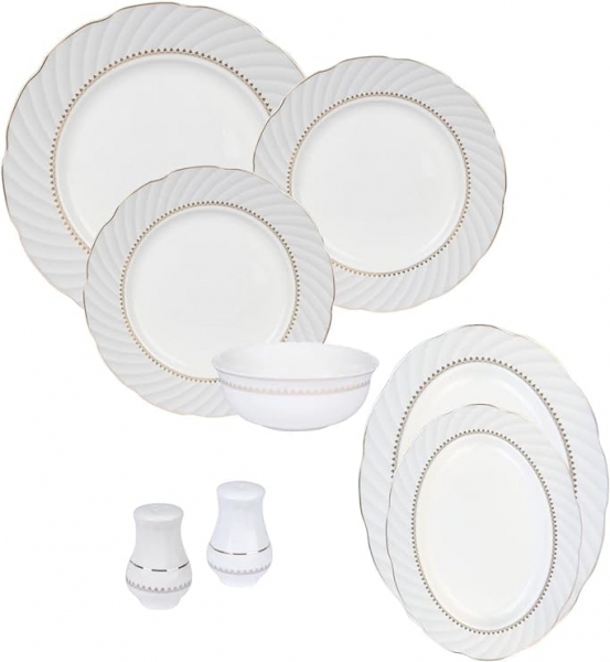 Kütahya Porselen Bone Olympos 1144321 56 Parça Yemek Takımı