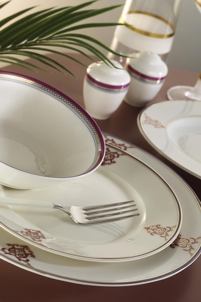 Kütahya Porselen Bone Kalipso 114392 60 Parça Yemek Takımı
