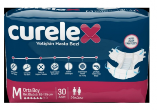 Curelex Medium Belbantlı Yetişkin Bezi 30 Adet