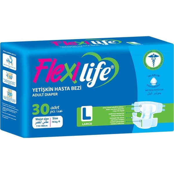Flexilife Large Belbantlı Yetişkin Bezi 30 Adet