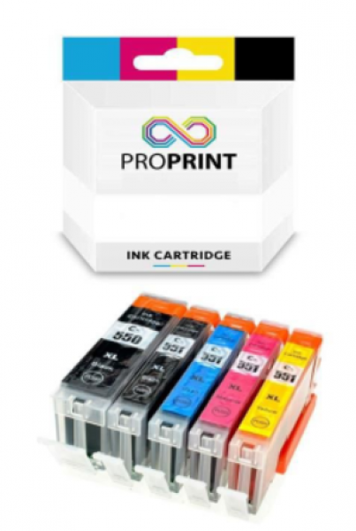 Proprint PGI-550XL Muadil Kartuş (Siyah / Sarı / Mavi / Kırmızı)
