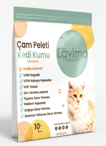 Lavimo Organik Çam Pelet 10 lt Kedi Kumu (10 lt)