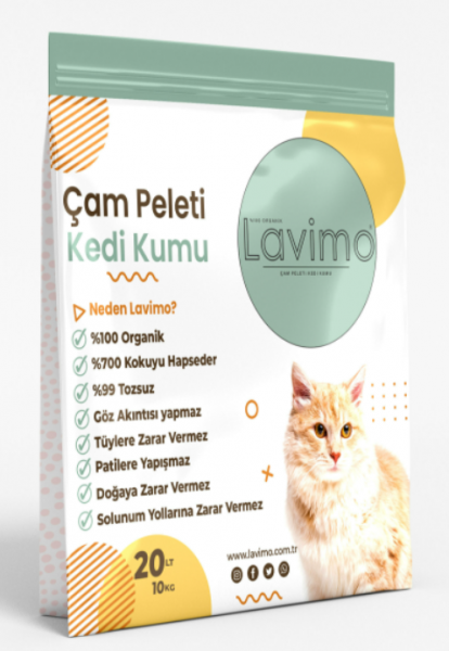 Lavimo Organik Çam Pelet 20 lt Kedi Kumu (20 lt)