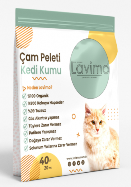 Lavimo Organik Çam Pelet 40 lt Kedi Kumu (40 lt)
