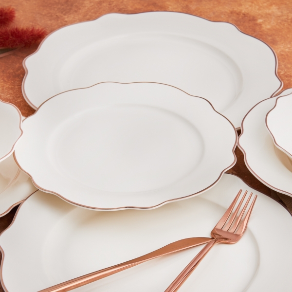 Karaca Almond Rose Line 24 Parça Yemek Takımı