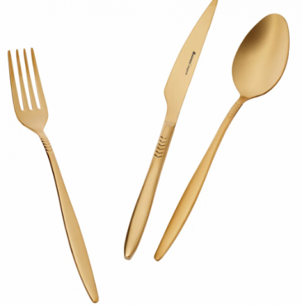 Karaca Laurel Matte Gold 42 Parça Çatal Kaşık Bıçak Takımı
