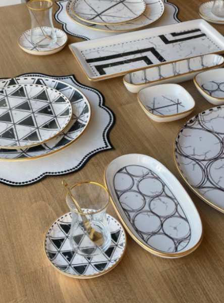 Rossev Feza Taj 47 Parça Kahvaltı Takımı