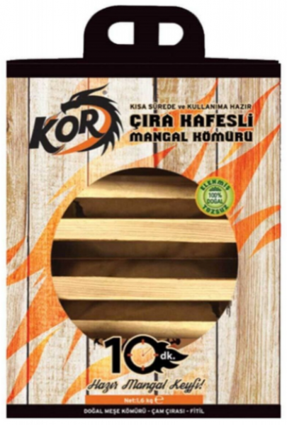 Kor Çıra Kafesli Mangal Kömürü 2 kg
