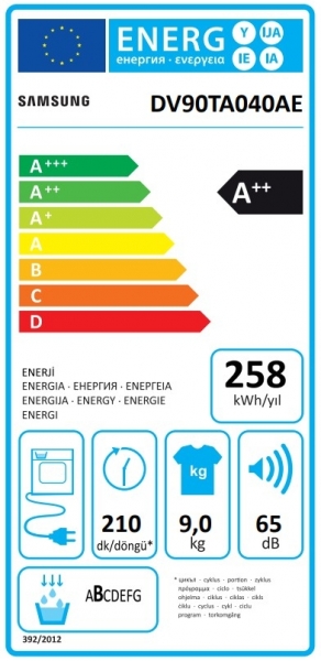 Samsung DV90TA040AE/AH Isı Pompalı Kurutma Makinesi