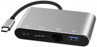 Wozlo Type-C to USB 3.0 HDMI Ethernet Type-C Dönüştürücü