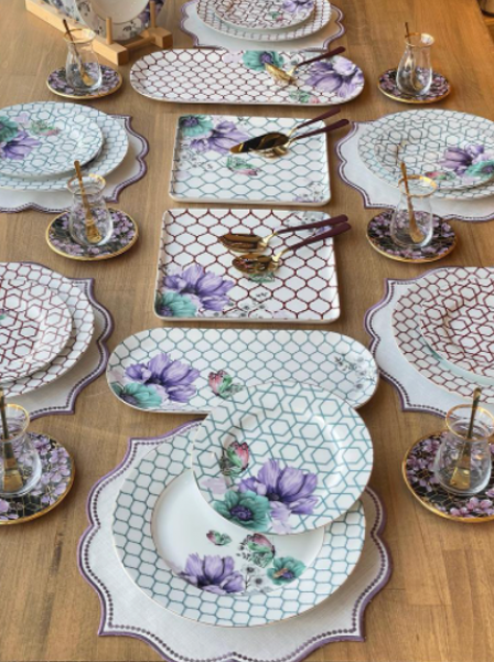 Rossev Lily 51 Parça Yemek Takımı