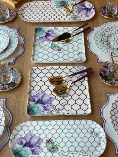 Rossev Lily 51 Parça Yemek Takımı