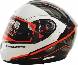 MT Helmets Atom SV Opened B5 Gloss Pearl Flour Red