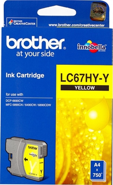 Brother LC67HY-Y Kartuş (Sarı)